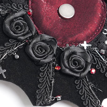 Requiem Bat Rose Hair Clip