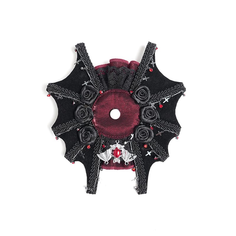 Requiem Bat Rose Hair Clip