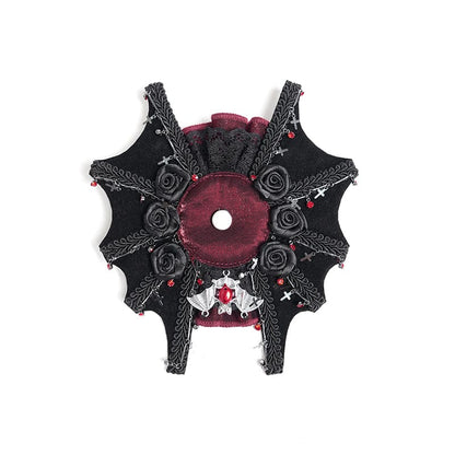 Requiem Bat Rose Hair Clip