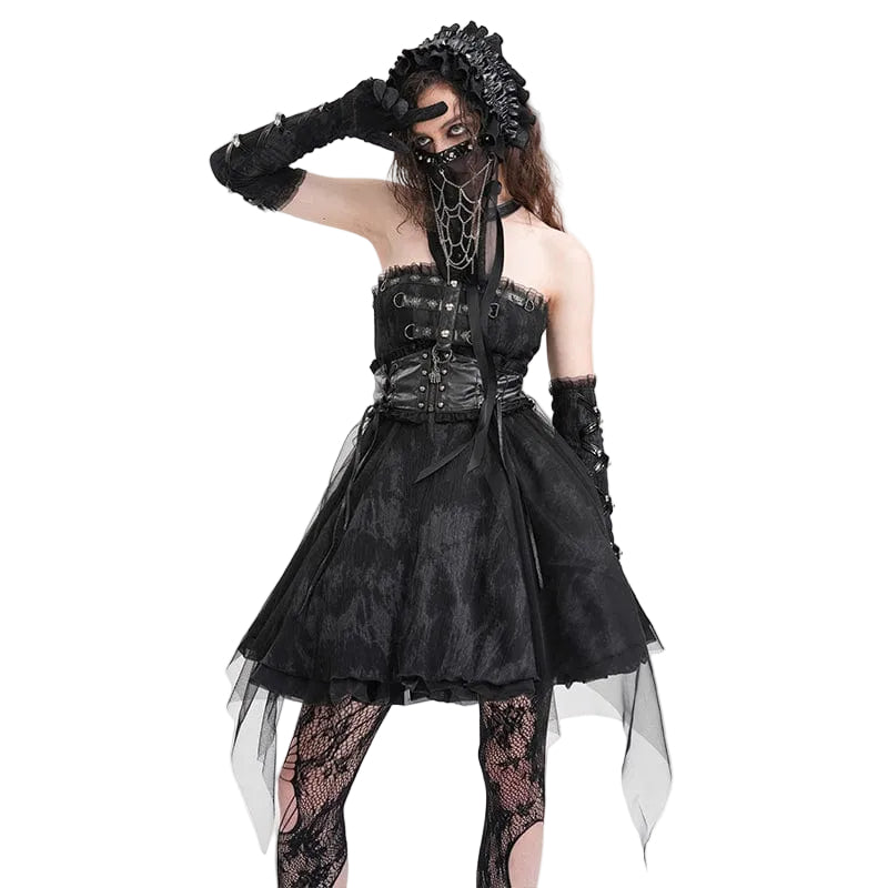 Iron Altar Buckle Halter Dress