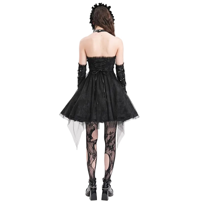 Iron Altar Buckle Halter Dress