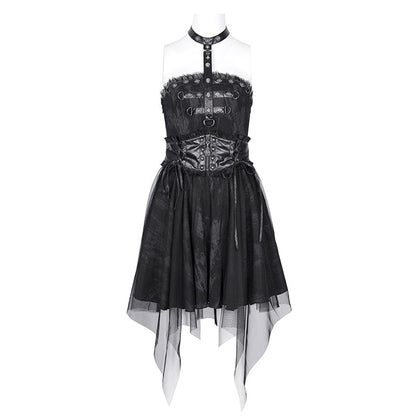 Iron Altar Buckle Halter Dress