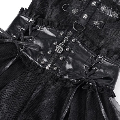 Iron Altar Buckle Halter Dress