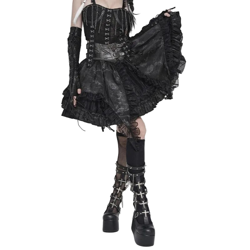 Widow’s Buckle Ruffle Skirt