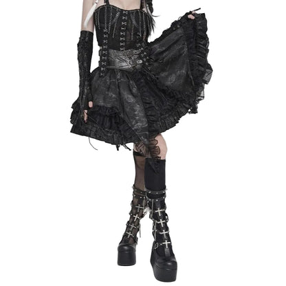 Widow’s Buckle Ruffle Skirt