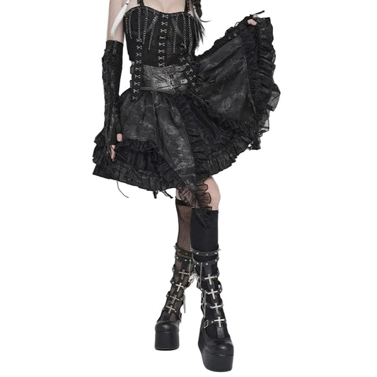 Widow’s Buckle Ruffle Skirt