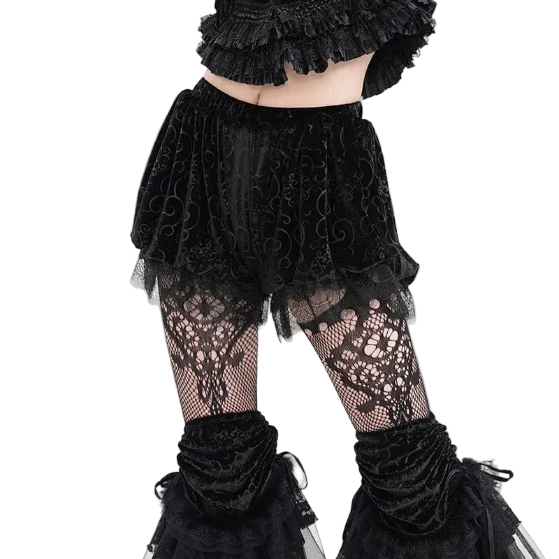 Clouded Night Velvet Mesh Shorts