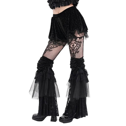 Clouded Night Velvet Mesh Shorts