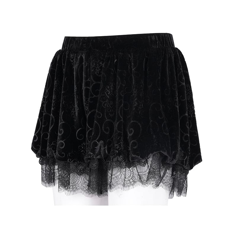 Clouded Night Velvet Mesh Shorts