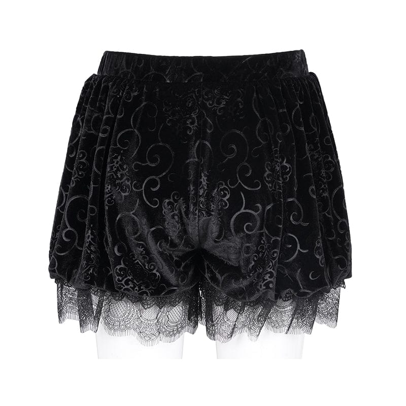 Clouded Night Velvet Mesh Shorts