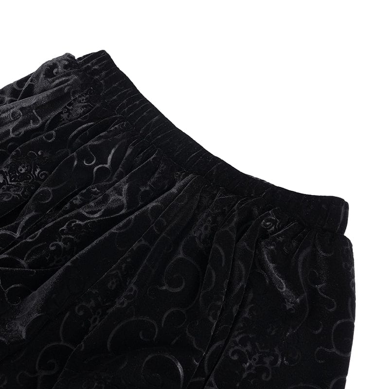 Clouded Night Velvet Mesh Shorts
