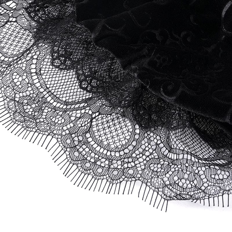 Clouded Night Velvet Mesh Shorts
