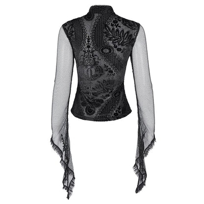 Thorn Window Cutout Lace Shirt