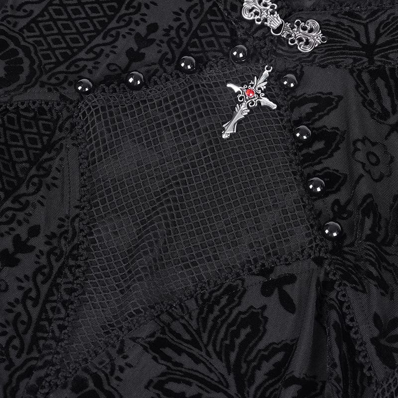 Thorn Window Cutout Lace Shirt