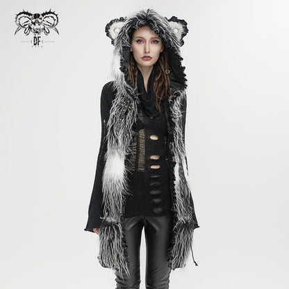 Night Familiar Cat-Ear Hooded Scarf detail view
