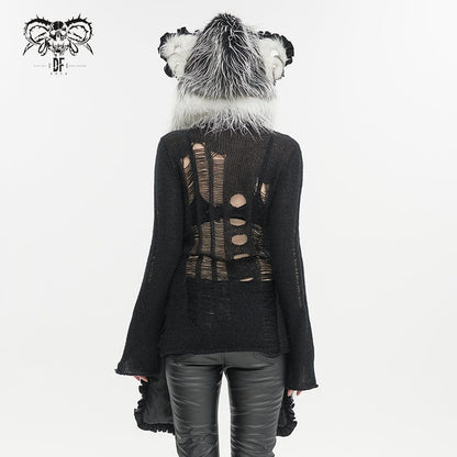 Night Familiar Cat-Ear Hooded Scarf detail view