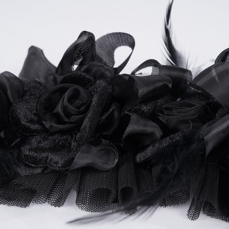 Dark Familiar Horned Mesh Headpiece