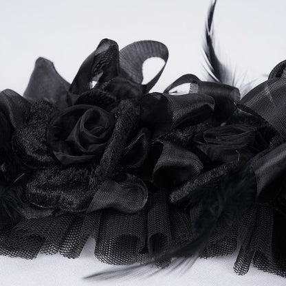 Dark Familiar Horned Mesh Headpiece