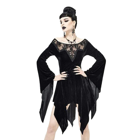 Black Orchid Embroidered Gown