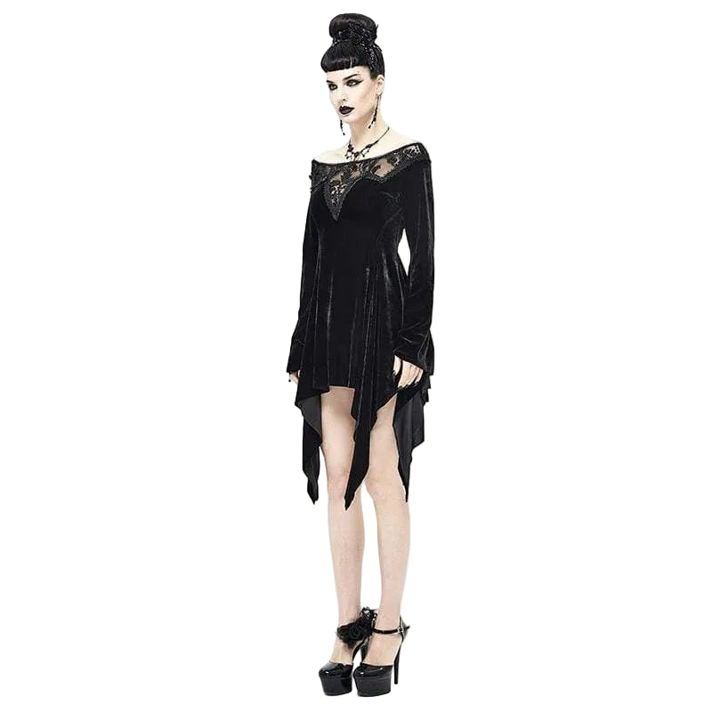 Black Orchid Embroidered Gown
