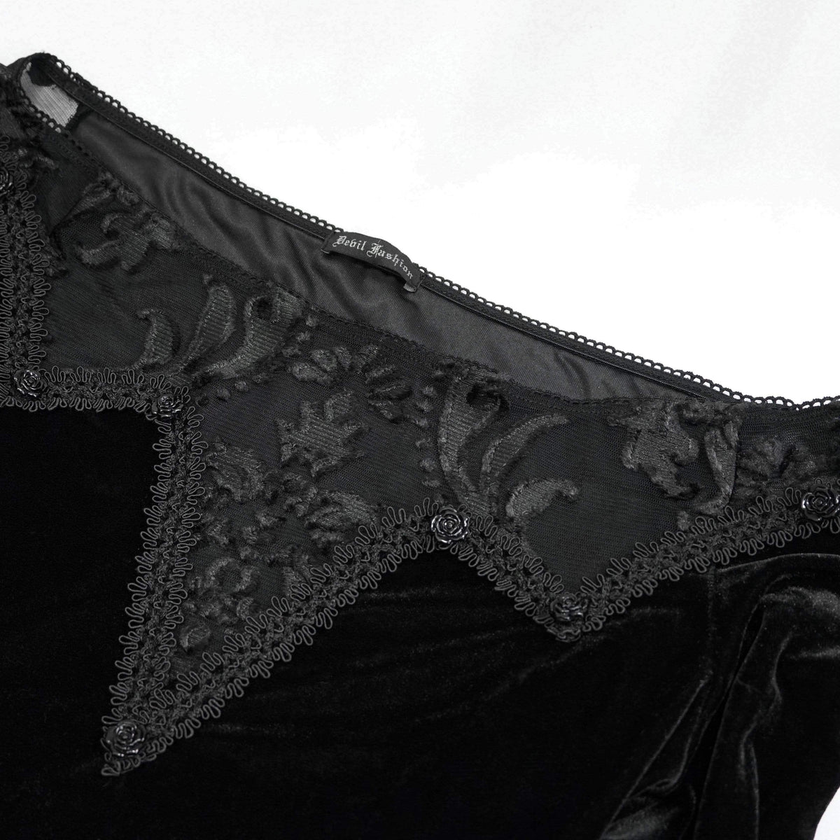 Black Orchid Embroidered Gown