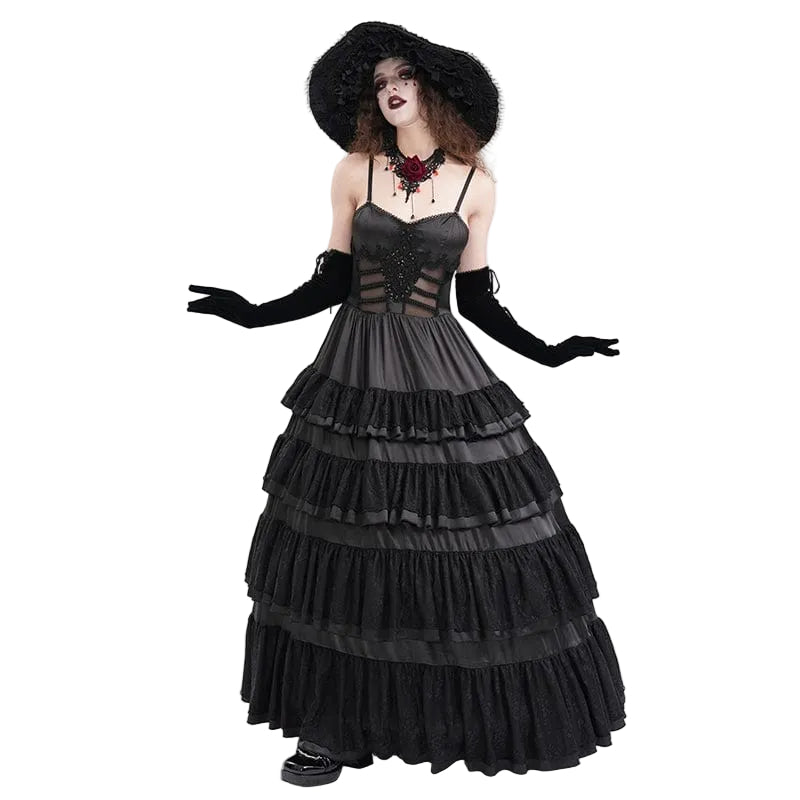 Cathedral Vow Lace-Up Slip Dress