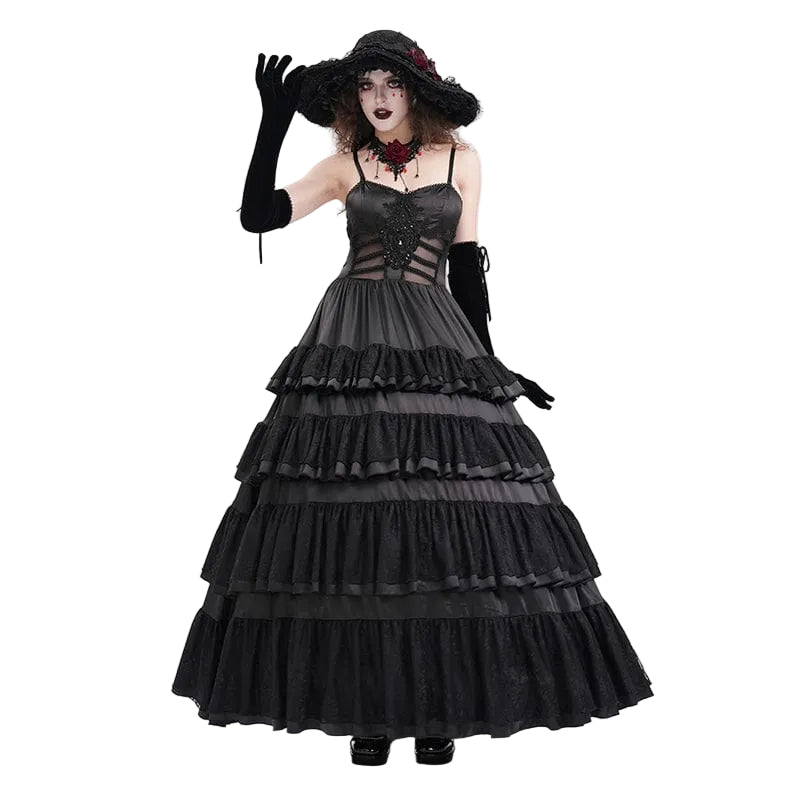 Cathedral Vow Lace-Up Slip Dress
