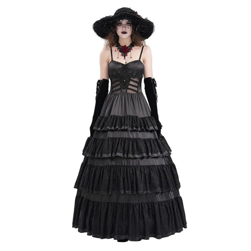 Cathedral Vow Lace-Up Slip Dress