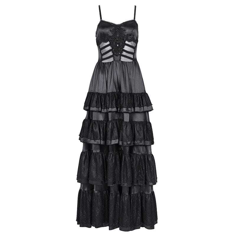 Cathedral Vow Lace-Up Slip Dress
