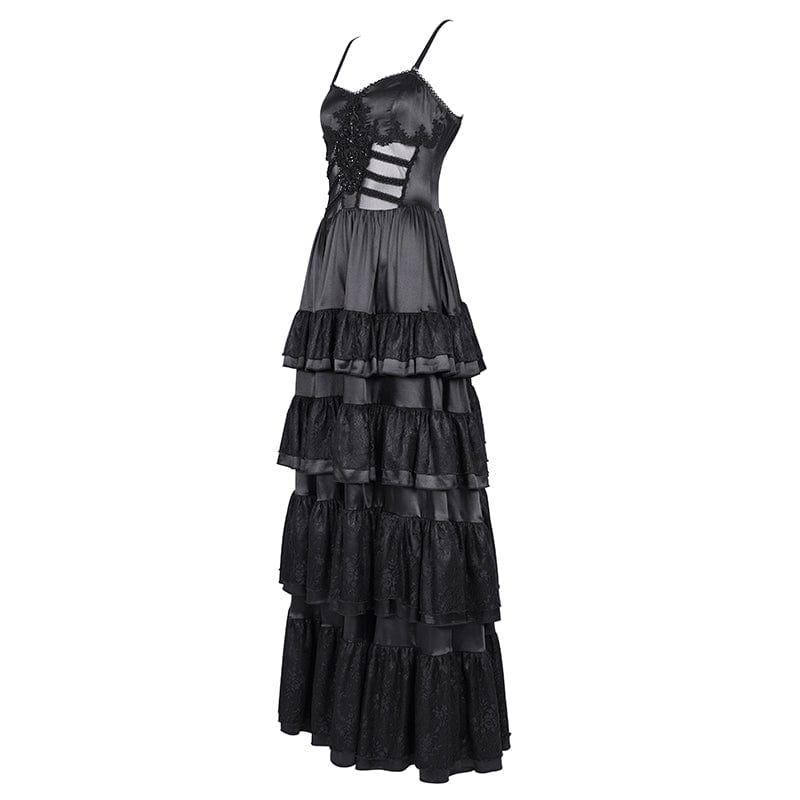 Cathedral Vow Lace-Up Slip Dress