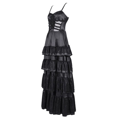 Cathedral Vow Lace-Up Slip Dress