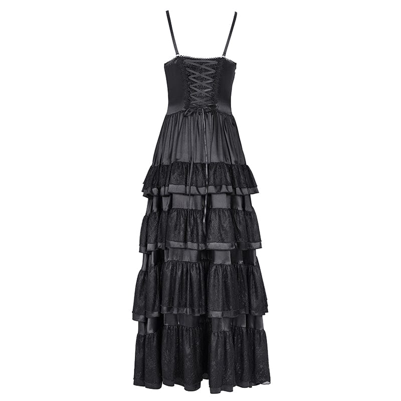 Cathedral Vow Lace-Up Slip Dress