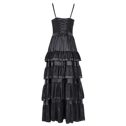 Cathedral Vow Lace-Up Slip Dress
