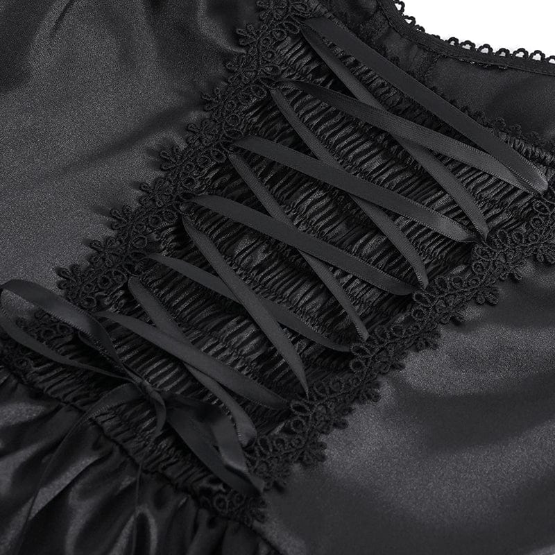 Cathedral Vow Lace-Up Slip Dress