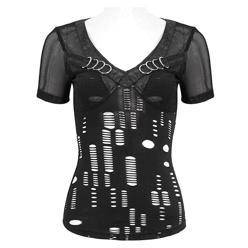 Ruinous Desire Ripped Mesh Shirt