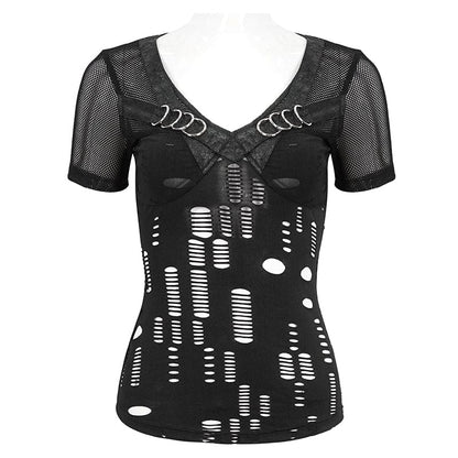 Ruinous Desire Ripped Mesh Shirt
