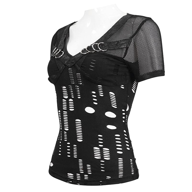Ruinous Desire Ripped Mesh Shirt