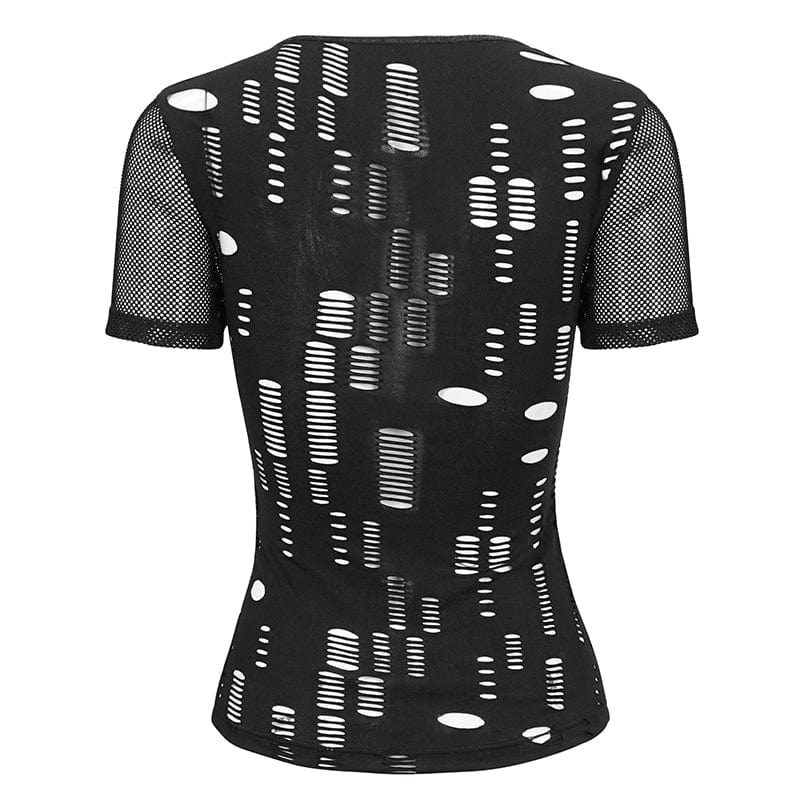 Ruinous Desire Ripped Mesh Shirt