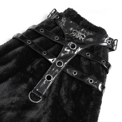 Black Beast Harness Plush Leg Warmers 10