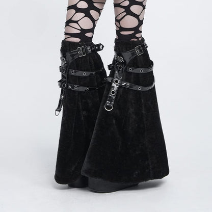 Black Beast Harness Plush Leg Warmers 3
