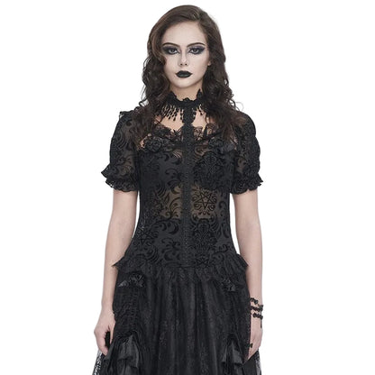 Spectral Bloom Flocked Mesh Shirt