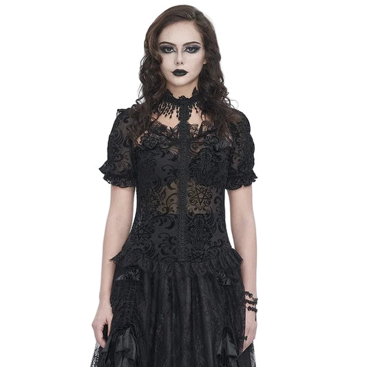 Spectral Bloom Flocked Mesh Shirt