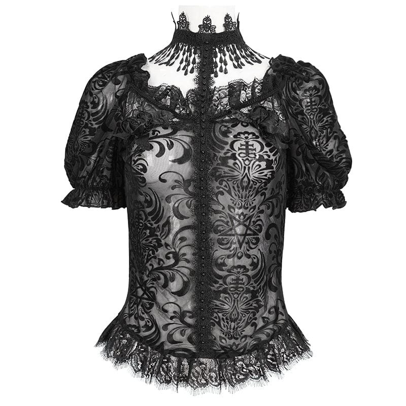 Spectral Bloom Flocked Mesh Shirt