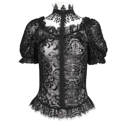 Spectral Bloom Flocked Mesh Shirt