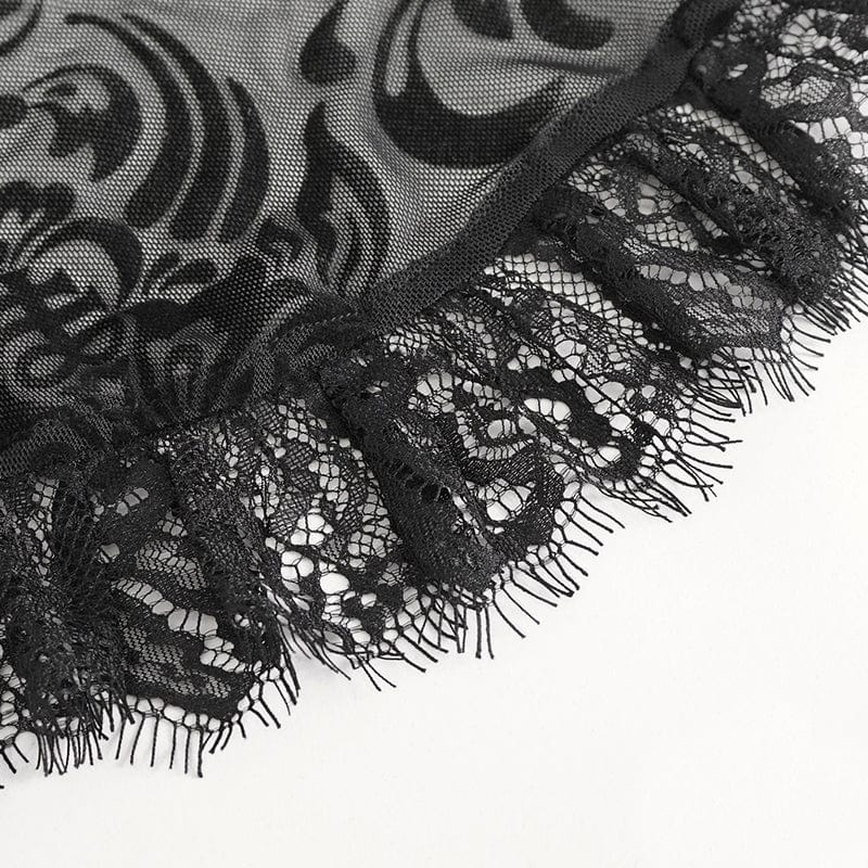 Spectral Bloom Flocked Mesh Shirt