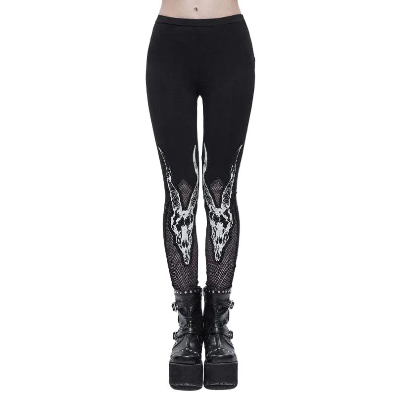 Horned Oracle Mesh-Splice Leggings