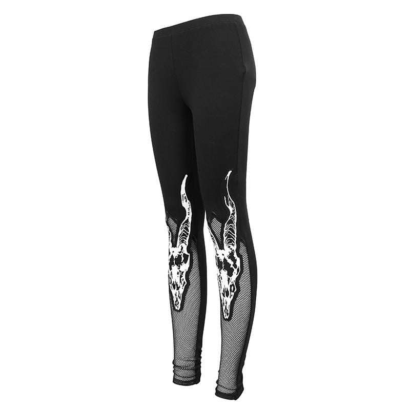 Horned Oracle Mesh-Splice Leggings