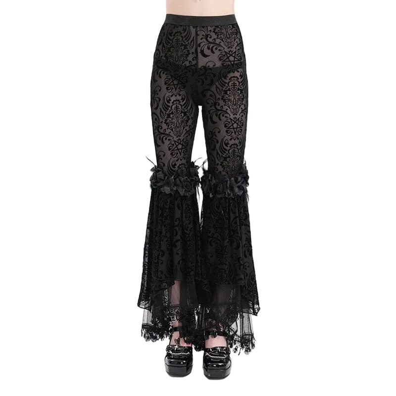 Funeral Fringe Tassel Lace Pants