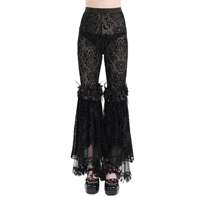 Funeral Fringe Tassel Lace Pants