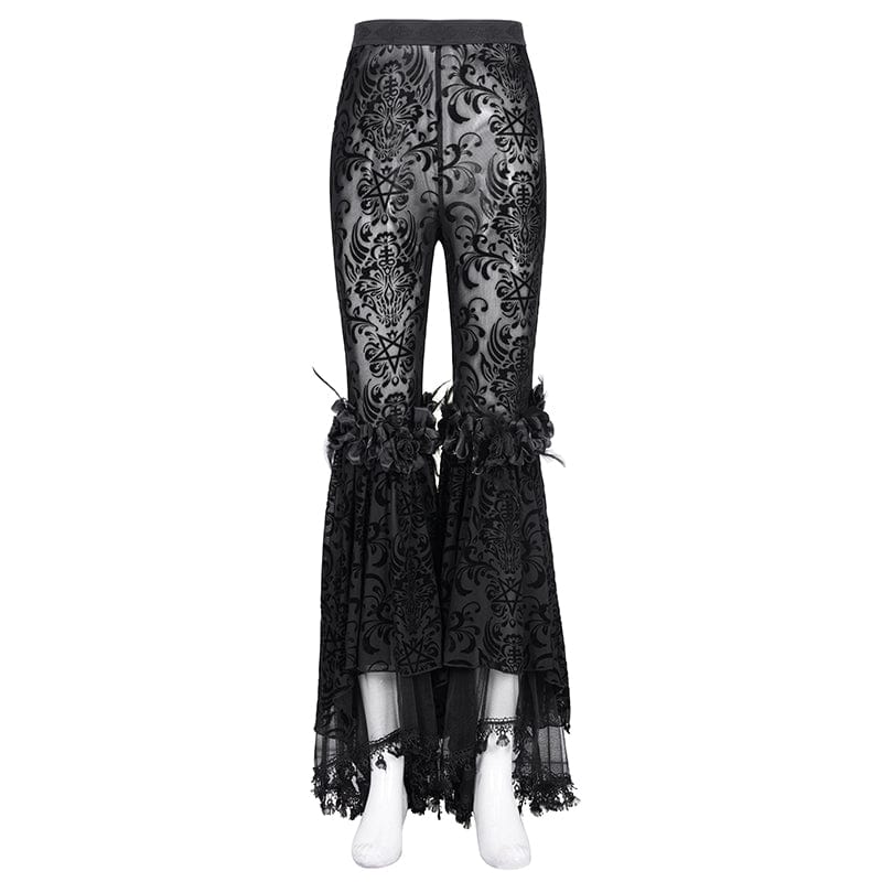 Funeral Fringe Tassel Lace Pants